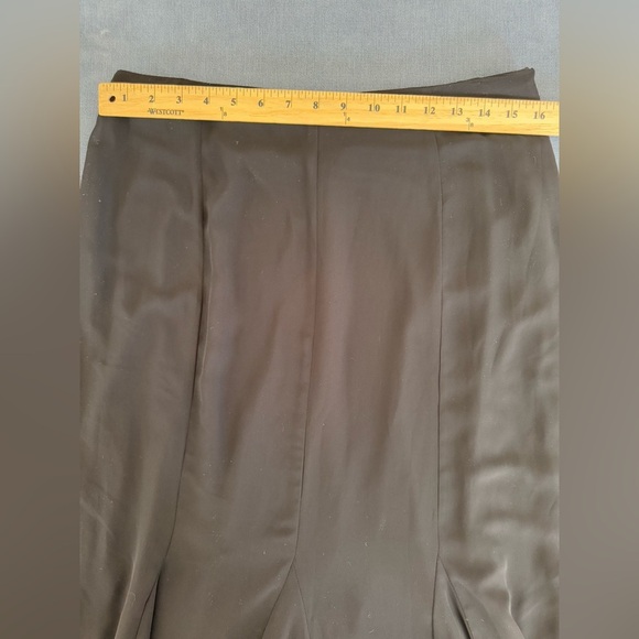 MSK Womens Black Chiffon Maxi Ruffled Lined Y2K Elastic Skirt Goth Dark Romantic - Picture 9 of 9